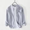 Men's Shirt 100% Cotton All-match Long Sleeve Tops Spring Summer Solid Color Shirts Man Casual Blouses Streetwear Men