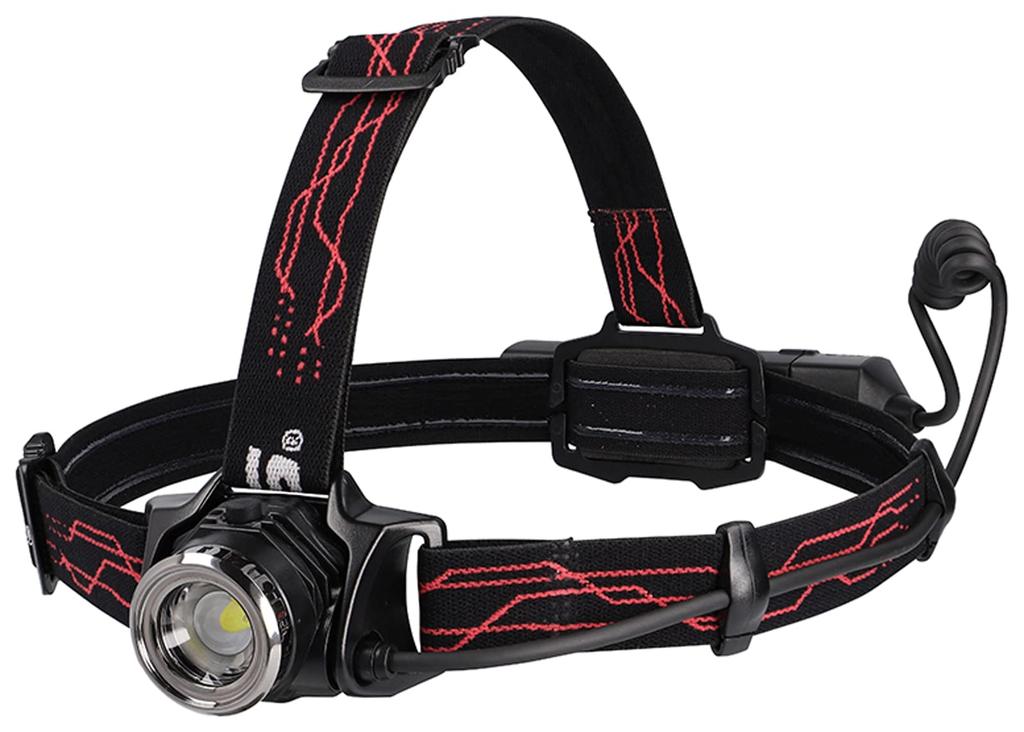 GENTOS GH-118RG USB Rechargeable LED Headlamp, ANSI Compliant, 650 Lumens, 10 Hours of Operational Runtime, Rear View Illumination, Requires Dedicated