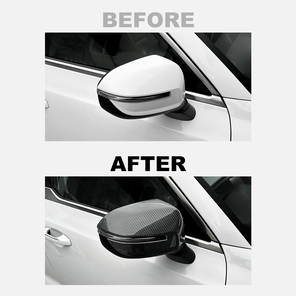 For Kia Telluride 2020-2025 2pcs Bright Black Side Door Rearview Mirror Cover Trim Accessories LHD/RHD