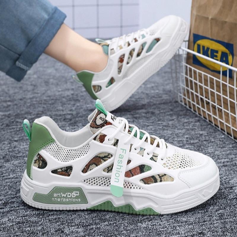 Summer New Trend Men Casual Flat Shoes Breathable Soft Soled Men Sneakers Tennis Leather Jogging Sport Shoes Versatile Masculino