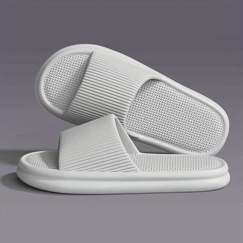 Bestellen Sie eine Nummer größer Sommer-Hausschuhe Flip-Flops Mann Indoor Home Frau Schuhe EVA weiche Sohle Hausschuhe Dusche Home Slides Paar rutschfeste Casual Sandalen