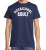 MEDIUM OCCASIONAL ADULT Navy Graphic T Shirt Navy Blue Color Short Sleeve New Unisex T-Shirt