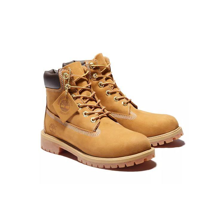 Timberland Premium Leather Narrow Waterproof Classic Outdoor Work Boots Kids Boots Yellow 12909M