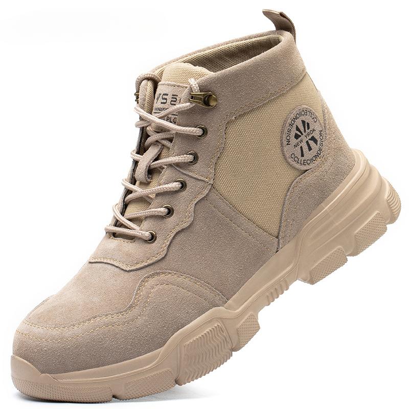 New Autumn and Winter Men's Warm Leather Boots Plus Velvet Thick Men's Non-slip High-top Martin Boots