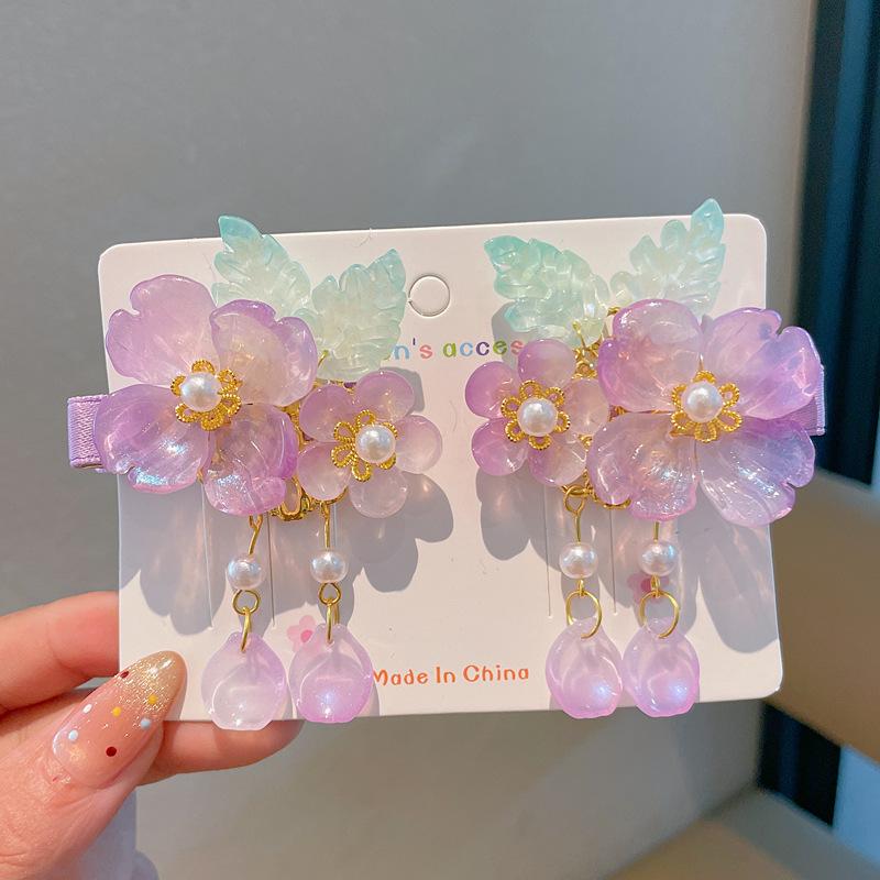 Chinese Style Hanfu Hairpin Set for Girls - Includes Hair Clips, Swaying Tassels, and Butterfly Accessories