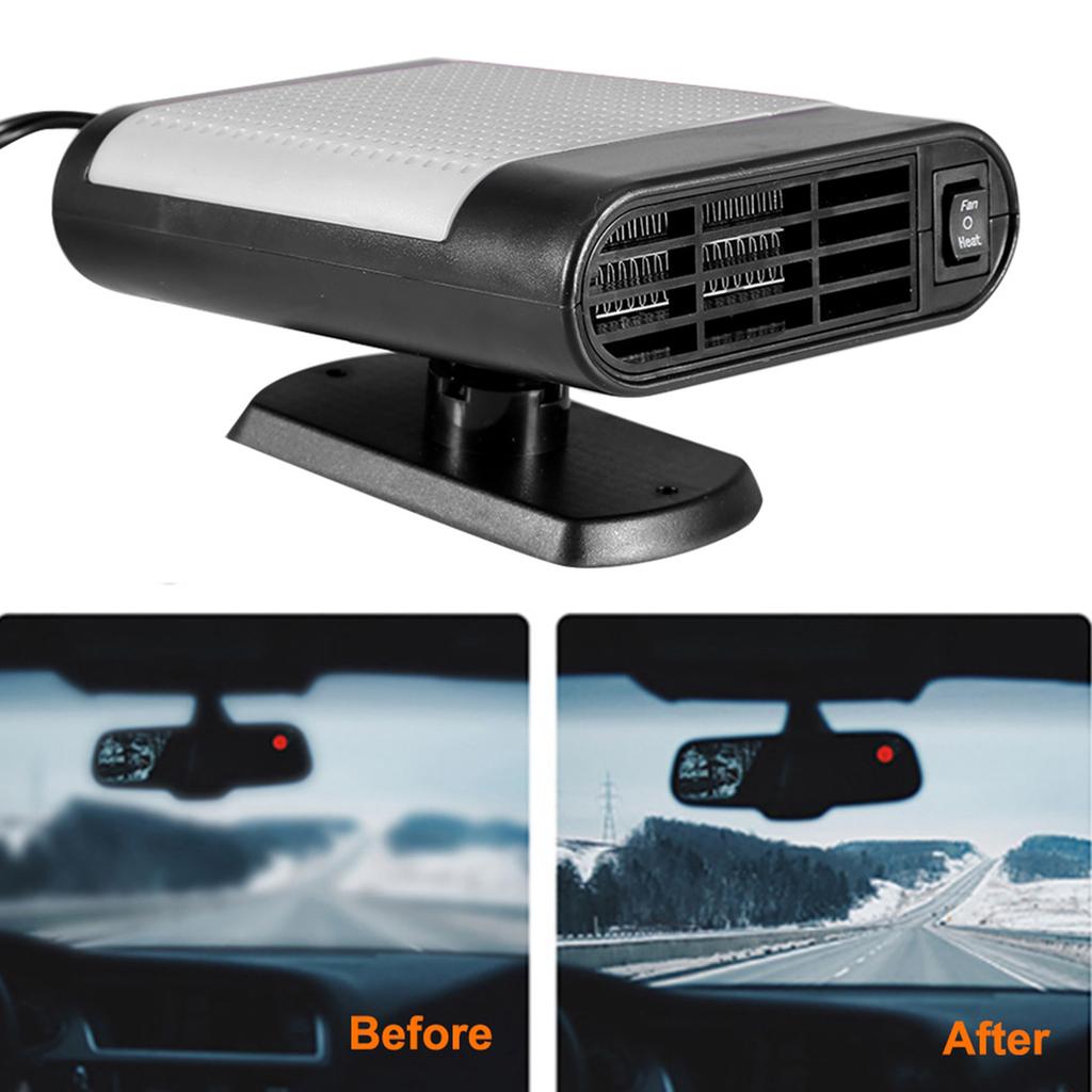 Car 12V Portable Electric Window Heater Heating Dryer   Fan Defroster Demister (Red)