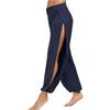 Damenmode-Haremshose, seitlich geteilt, Jogging, Hippie, Yoga, Strand, einfarbig, Sporthose
