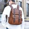 Herren Leder Schulterrucksack - Wasserdichte Retro Laptoptasche für Business & Reise (Schultasche im Vintage-Stil mit großer Kapazität)