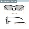 Sports Sunglasses for Polarized for Gray [uxcell] Men, Lenses, Cycling/Motorcycling, Driving, Fishing, Running, Black/Clear