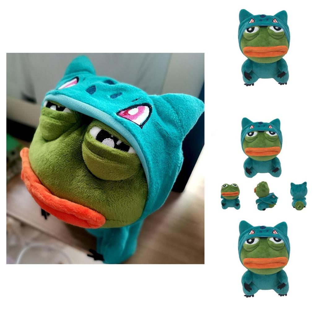 High-quality Pepe The Frog Pokemon Bulbasaur Stuffed Toy For Kids And Adults