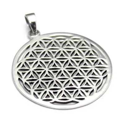Livets Blomst af Guddommelig Geometri Livets Blomst Sterling Sølv 925 Vedhæng Vedhæng Top (blomsterliv) - - - -