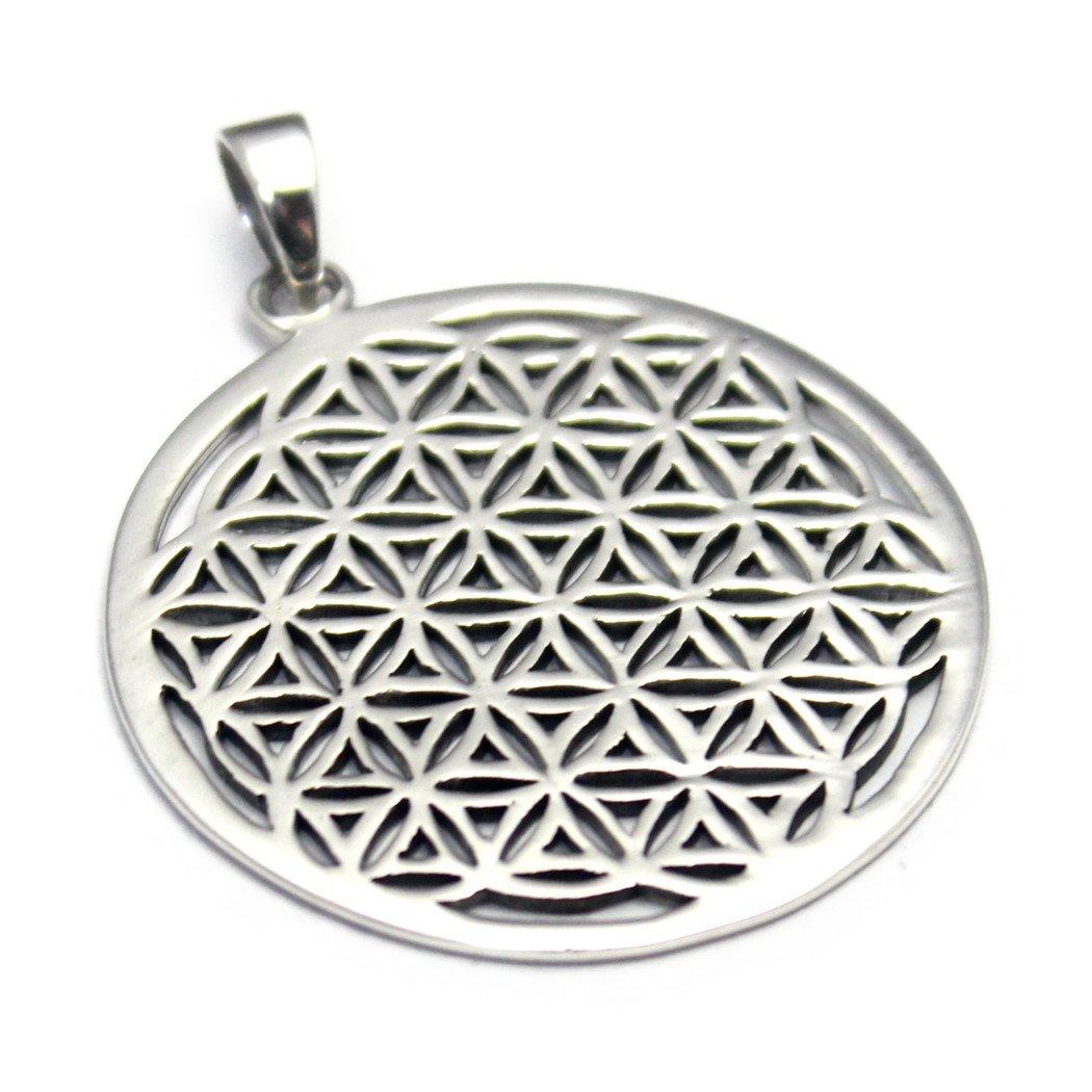 Flower of Life (flower of life) - Divine Geometry - Flower of Life - Sterling Silver 925 Pendant - Pendant Top