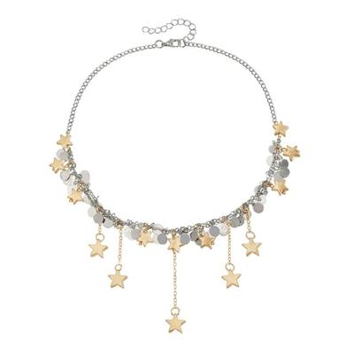 Versatile Twisted Star Pendant Necklace Stylish Charm Neckwear Layering Jewelry For Edgy Street Style Ensembles