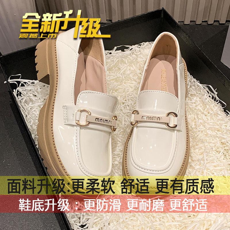 

Женские мокасины на толстой подошве, весна 2025, новые однопедальные туфли в британском стиле, маленькие кожаные туфли с юбкой JK single shoes 40