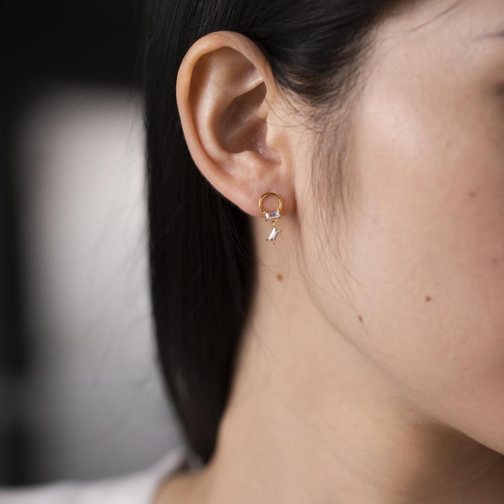 ANDYWEN 925 Sterling Silver Black Zircon Stud Earring Fashion Rock Punk CZ 2023 Jewelry Jewels