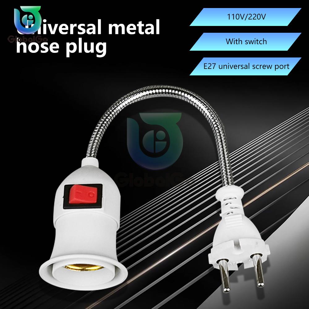 E27 Socket Lamp Bulb Holder Light Socket With Switch EU US Plug Lamp Holder Energy Saving Lampada LED Table Lamp Led Base