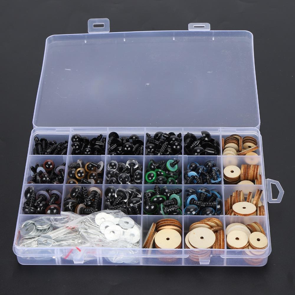 264pcs Assorted Colors Plastic Eyes Colored Safety Eyes DIY Accessories Plush Doll Eyes  Teddy Bear