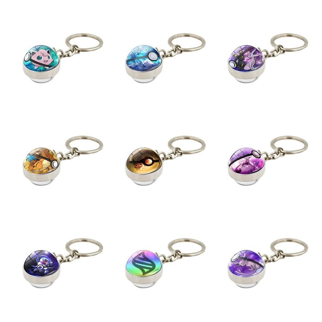 Charming Zinc Alloy Pikachu Crystal Glass Ball Keychain For Anime Fans And Collectors