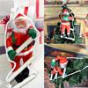 Hanging Decor Cartoon Window Decor Xmas Ornaments Santa Claus Party Ornament Climb Ladder Doll