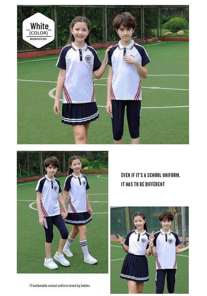Elementary School Summer Short Sleeve Sports Set for First Grade & Kindergarten