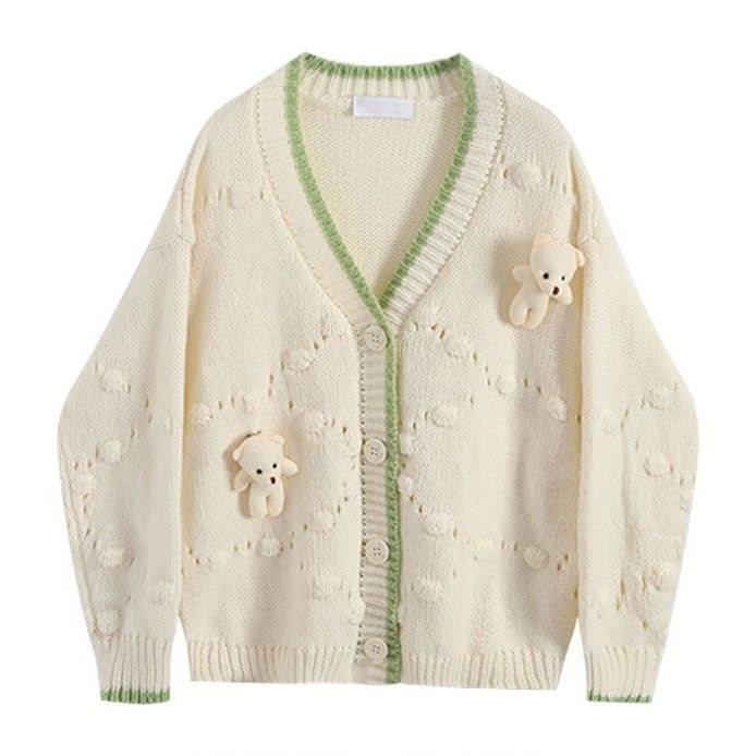 

Korean-Style Loose Sweater for Women - Cozy and Cute Knitted Outerwear for Autumn/Winter XL