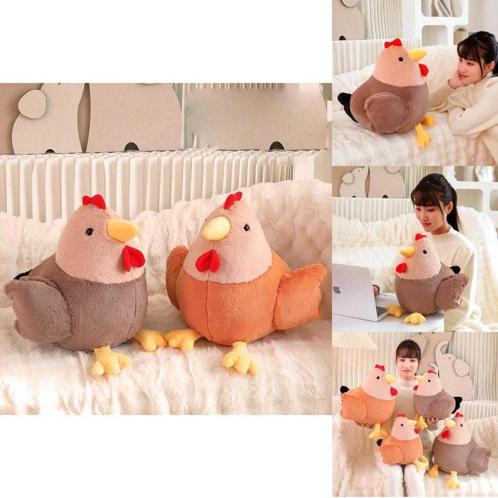 Adorable Plush Chicken Toy Realistic Rooster Stuffed Animal Doll For Kids Gift