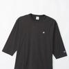 Champion Long Sleeve Round Relaxed Drop Off Men's T-Shirt, 3/4 Sleeves, Neck, 100% Cotton, One-Point Logo, Fit, Shoulder, Black, C8-A408Z