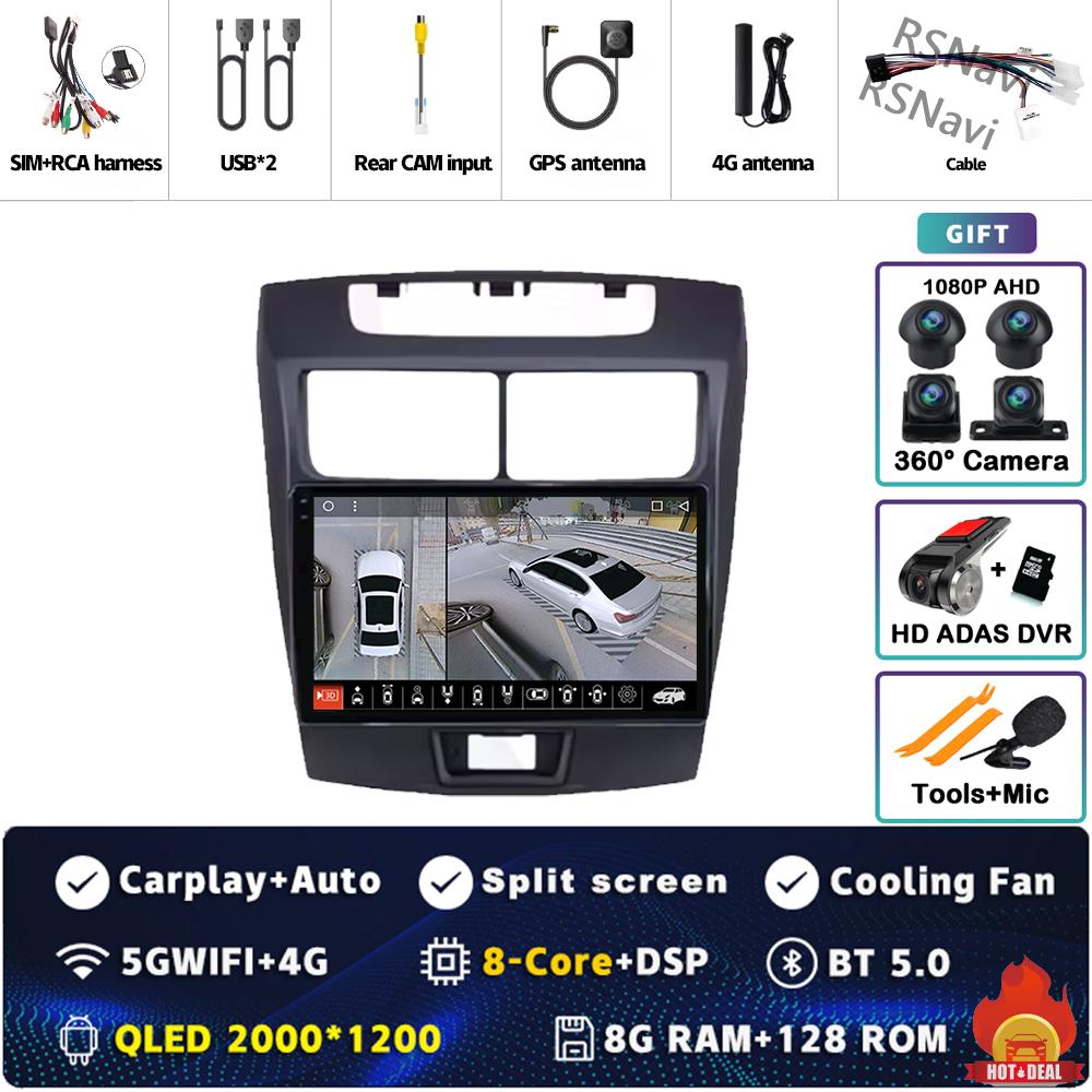 Android 14 Car Radio For Toyota Avanza 2010 2011 2012  - 2016 Player Multimedia Stereo Navigation CarPlay Auto Video 360 Camera