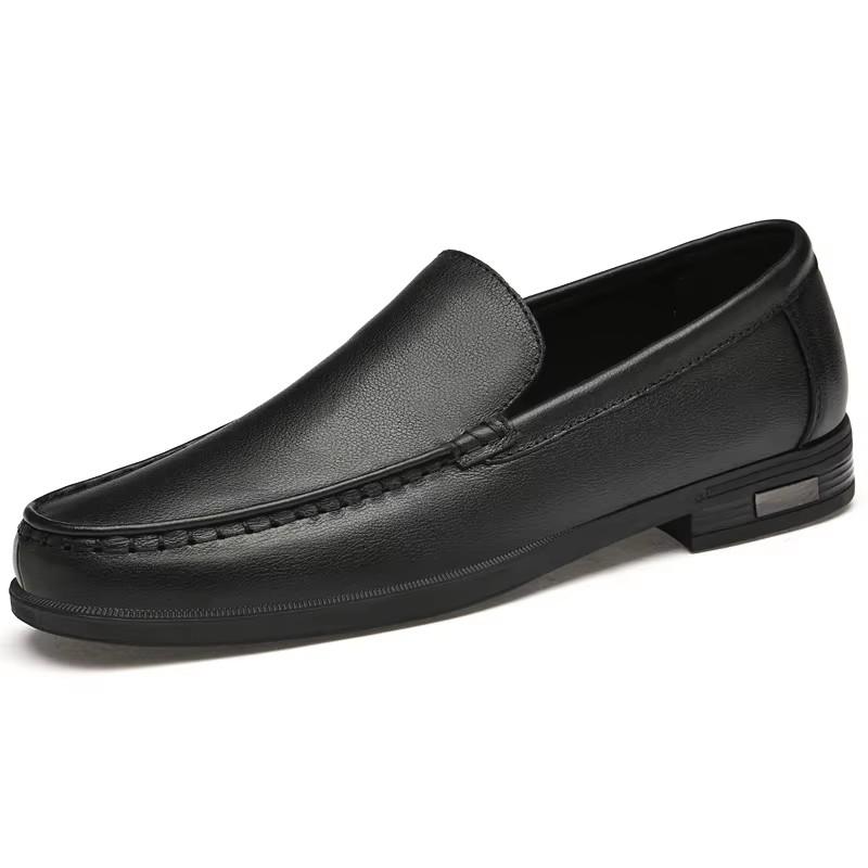 Fashion Genuine Leather Mens Shoes New Design Casual Loafers Slip-on Business Dress Shoes Comfortable Driving Footwear Classic Moccasins