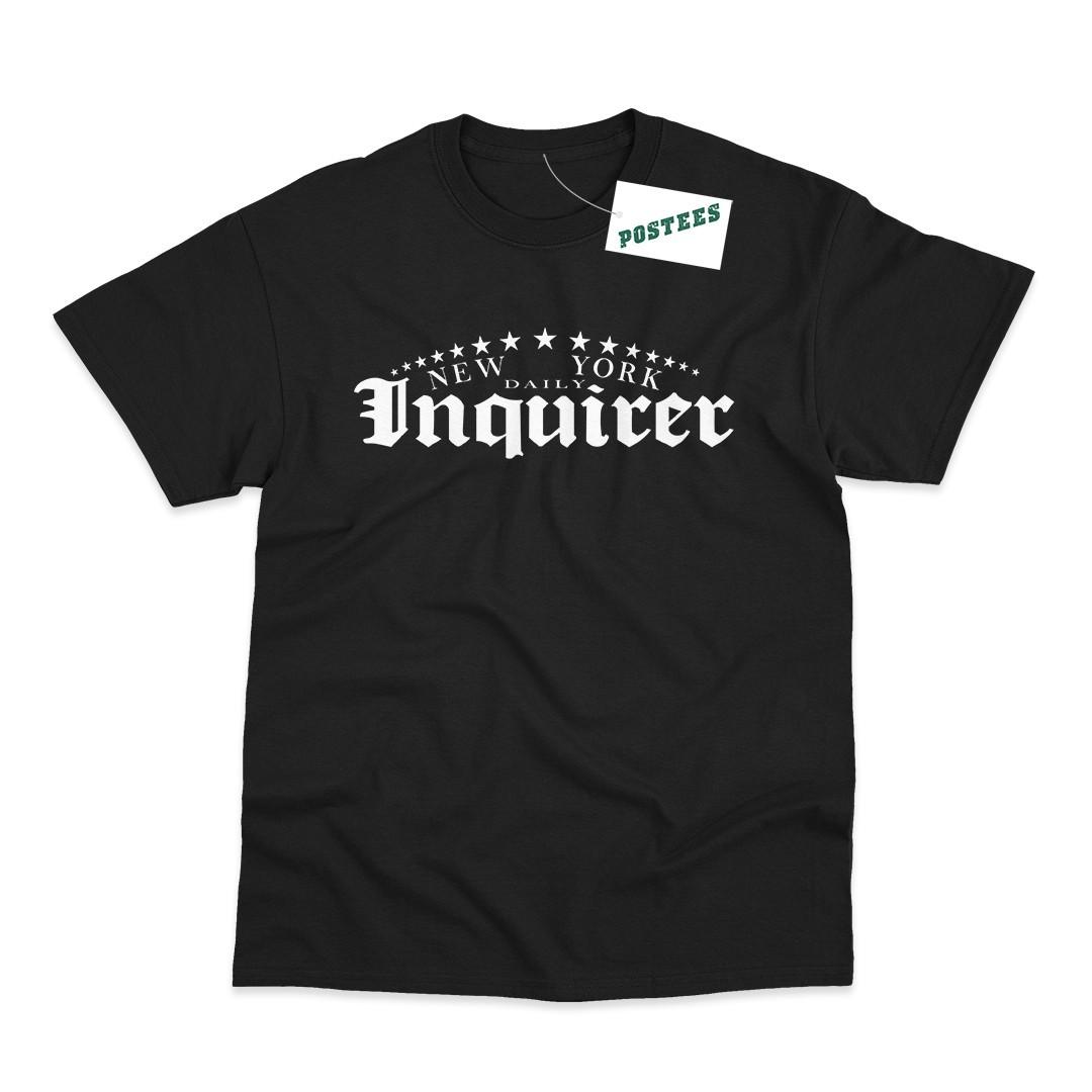 New York Inquirer Inspired by Citizen Kane Printed Black or White T-Shirt S