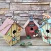 Wood Birdhouse Hanging Nest Yard Backyard Park Farmhouse Branch Fence Porch Patio Balcony Birdcage House Indoor Outdoor Cage