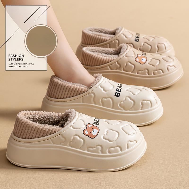 New Indoor Home Anti-slip Slippers for Women Wearing Cotton Shoes