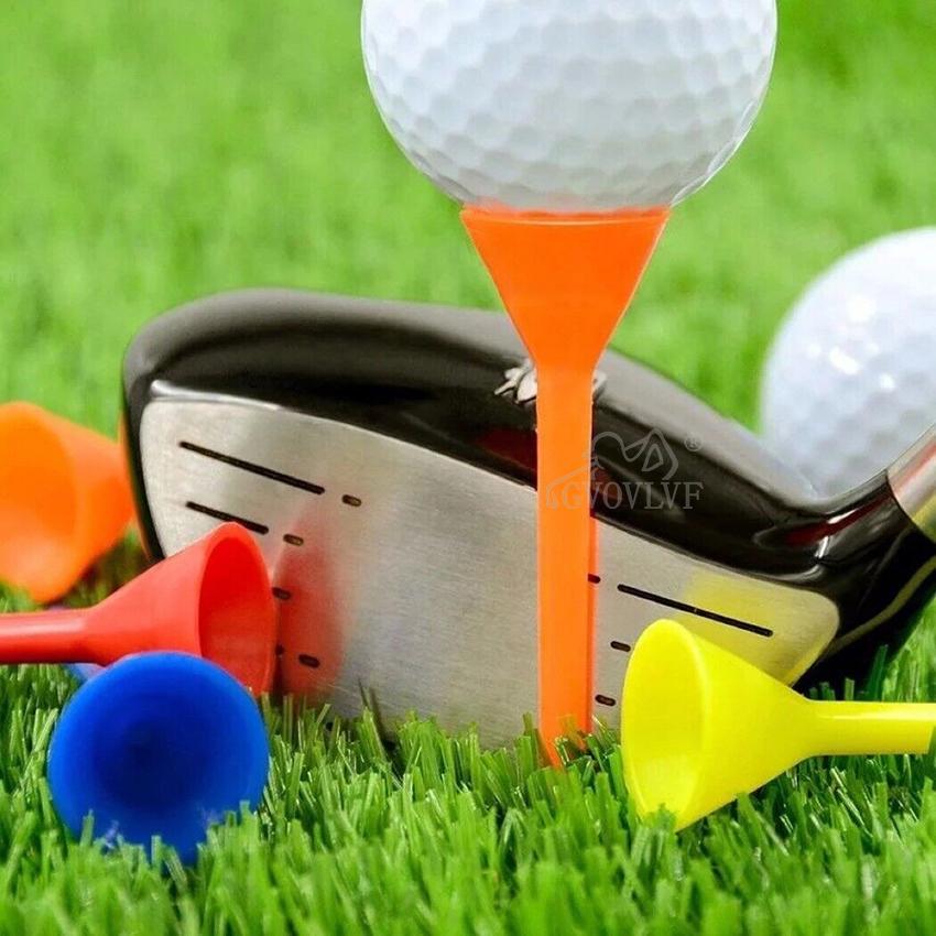 30pcs One Pack Golf Tees Plastic Long 80mm Cup Tees Golf Plastic Tees Step Down Upgrade for Men Women Kids Random Color Mixing 5