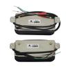 FLEOR 3PCS Ceramic Electric Guitar Dual Rails Humbucker Pickups Set for HSH Guitar Parts, Black/White