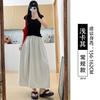 Tooling skirt women's new high-waisted thin a-word skirt drooping feeling small summer pumpkin dress