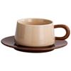 Nordic Style Ceramic Coffee Cup And Saucer Set Creative Contrasting Color Restaurant Home Mug Tea Cup Afternoon Tea Cup Saucer