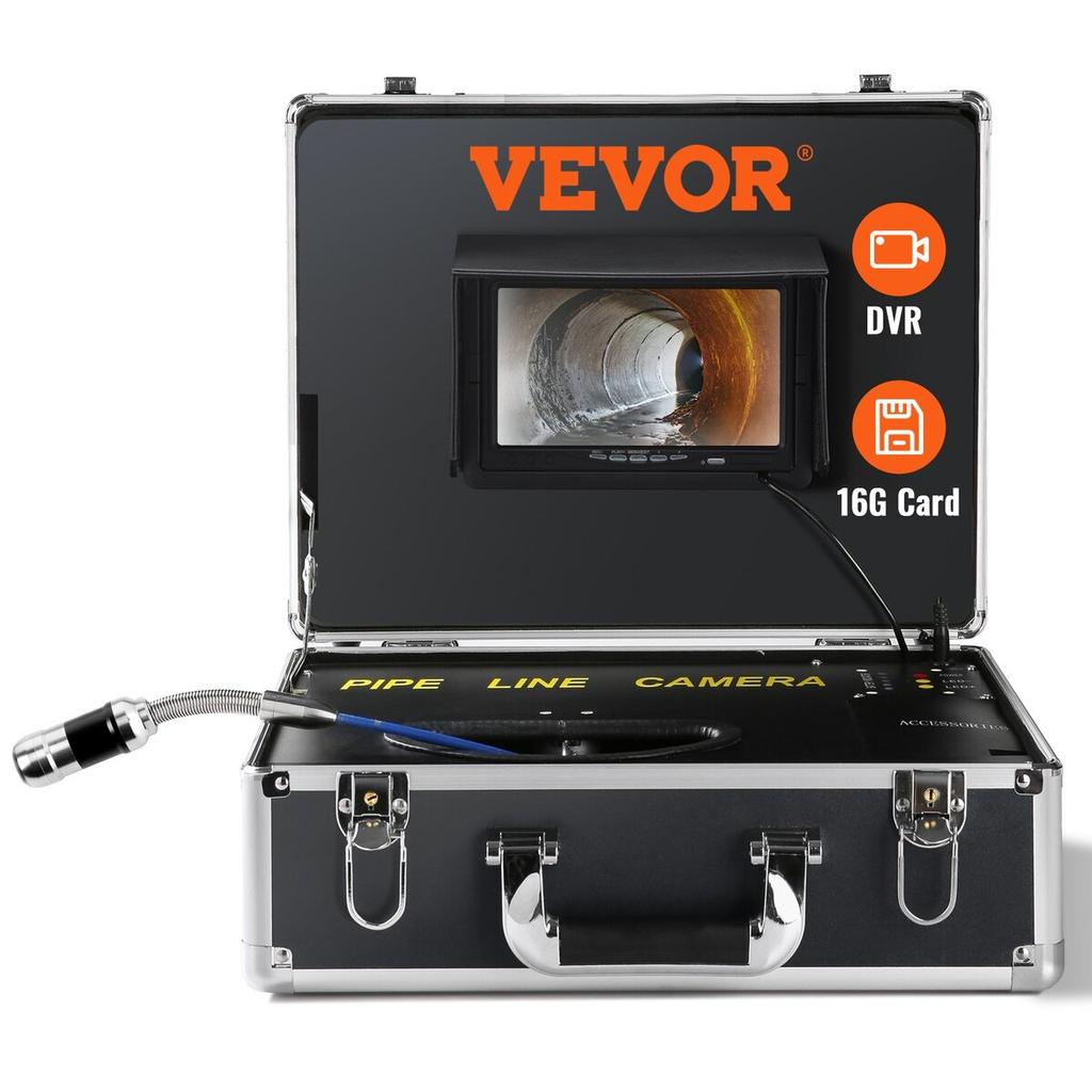 Sewer Camera Pipe Inspection Camera 7-inch Screen 1000TVL Camera 66ft