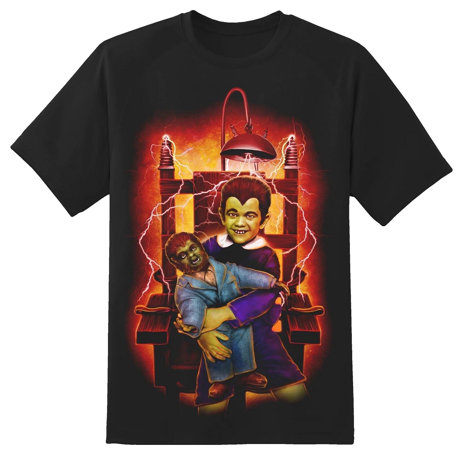 Authentic Rock Rebel The Munsters Eddie Munster Electric Chair T-Shirt S-2XL NEW 3XL