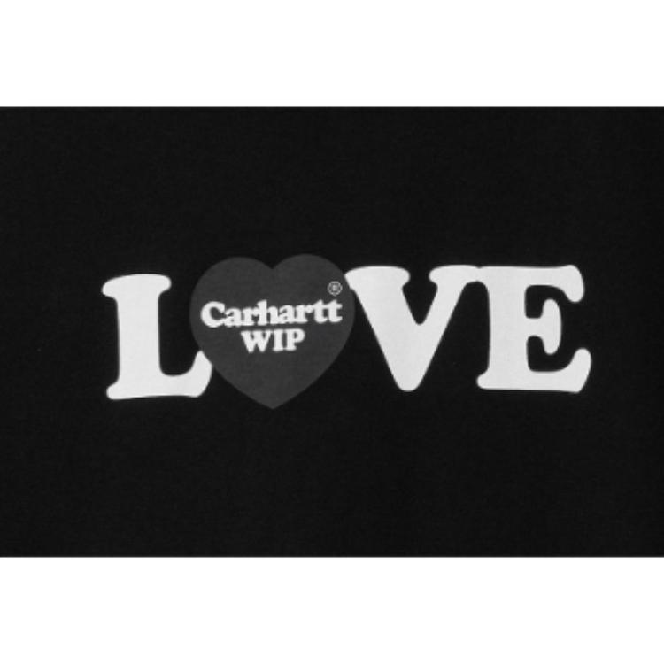 Carhartt WIP SS23 Buchstabe Herz Muster Gedrucktes Lockeres Kurzarm T-Shirt Herren T-Shirts I032179-89-XX