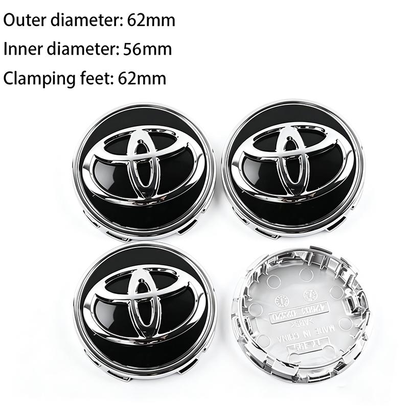 TRR24pcs 57mm 62mm Car Wheel Center Hub Cap For Toyota RAV4 Hilux Aygo Yaris Ractis Corolla Camry CHR Auris Tacoma Car Accessories