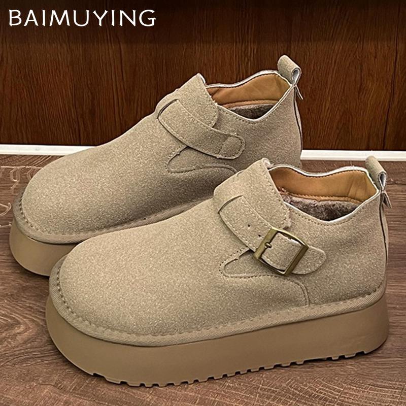 Suede Platform Women Shoes Flats Fashion Boots Woman 2025 Trend Winter Designer Walking Cozy Sport Casual Zapatos Mujer Sneakers