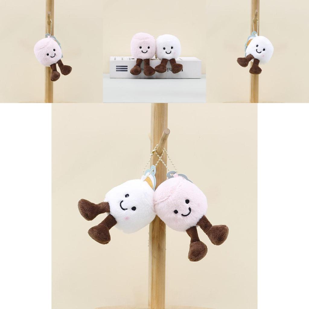 Cotton Candy Plush Doll With Short Pile Fabric For Bag Decoration And Keyring