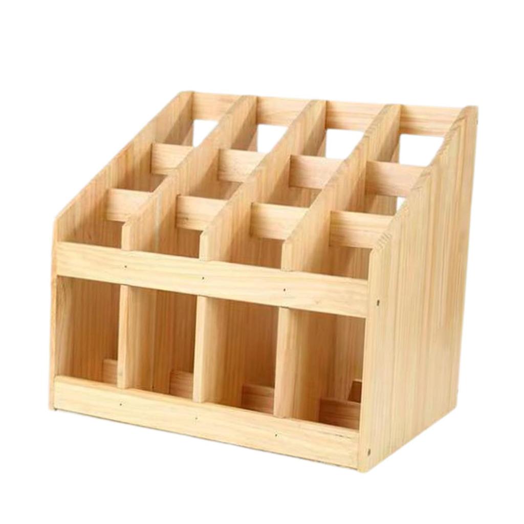 Carpet Rack Children Work Storage Solid Wood Organizer Functional Shelf Wooden Rug Stand