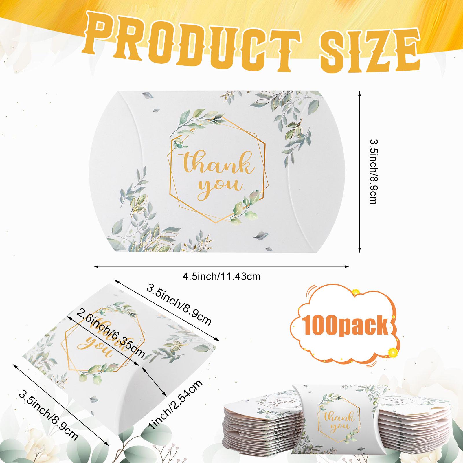 

100 шт. 4,5 дюйма X 3,5 дюйма подарочные коробки из крафт-бумаги подушки подарочные коробки для конфет свадебные сувениры коробки сладкие мешочки для свадьбы зелёный