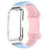 2in1 Set Metal Case and Two-tone Embossed Silicone Strapsuit for Huawei Watch Band6/7/8/9/10 Slim Laser Engraved Silicone Strap