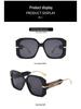 Vintage-Inspired European and American Large Frame Letter Sunglasses for Women