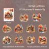 Autumn Scenery Cabin Die-Cut Stickers: Retro Artistic Journal Background Décor