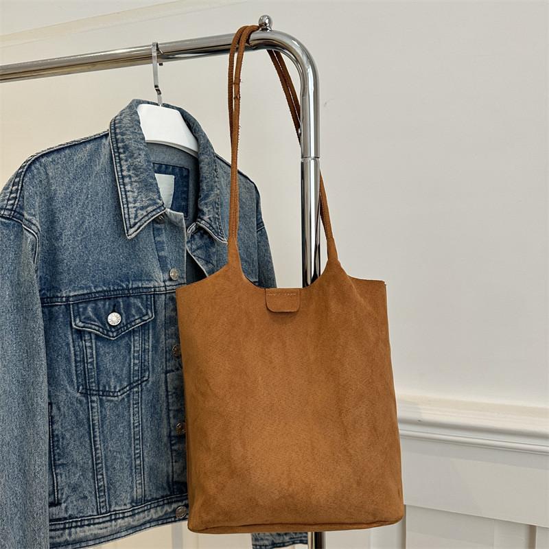 Trendy Vintage Large Capacity Canvas Tote Bag For Women In Black Brown And White Colors