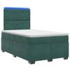 Box Spring Bed with Mattress Dark Green 120 X 190 Cm Velvet