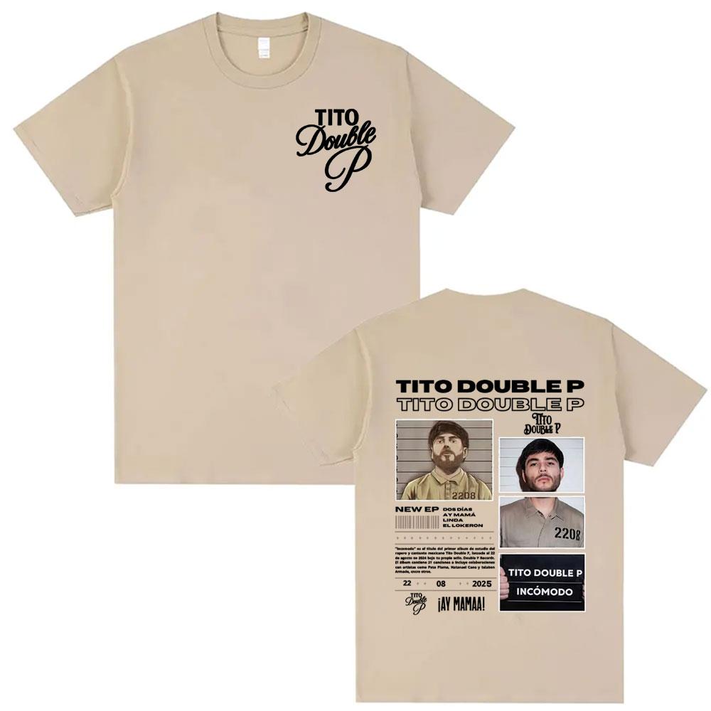 

Tito Double P Ay Mama Tour 2025 Album T-shirt Men Clothing Vintage Classic Trend Unisex Short Sleeve Oversized T Shirts Summer 4XL